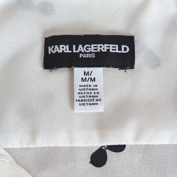 KARL LAGERFELD PARIS Women's Sunglasses Print Blouse - Picture 2 of 12